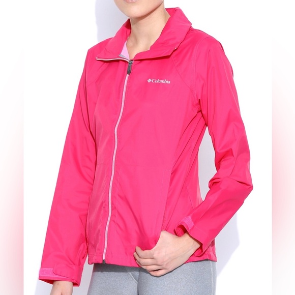 Columbia Womens Small Pink Switchback Waterproof Hooded Rain Jacket Packable - Picture 16 of 16